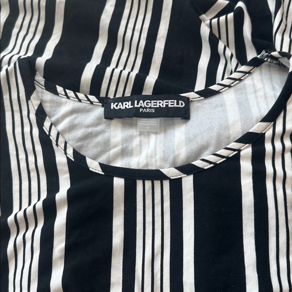 Karl Lagerfeld Asymmetrical Black and White Dress - Picture 5 of 5